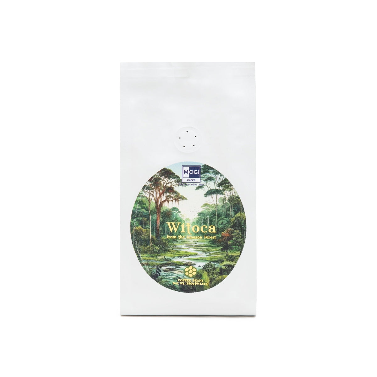 MOGI Witoca Beans Amazon Robusta coffee beans pack – limited edition single-origin from Ecuador rainforest.