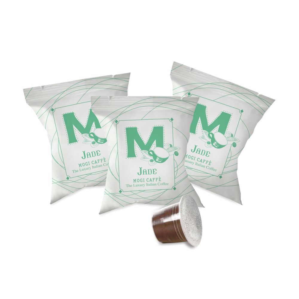 Jade coffee capsules pack – Nespresso compatible Arabica and Robusta espresso blend by MOGI.