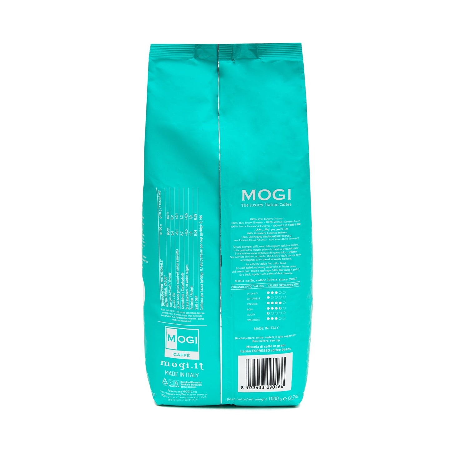 Aquamarine: refined Arabica & Robusta blend from Central/South America & Indonesia. Slow-roasted for bold, full-bodied flavor with caramelized aromas. Perfect coffee for every palate.