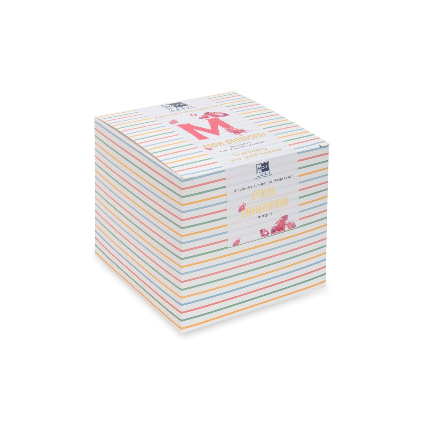 Pink Diamond Box 8 coffee capsules pack – Nespresso compatible 100% Arabica premium espresso by MOGI.