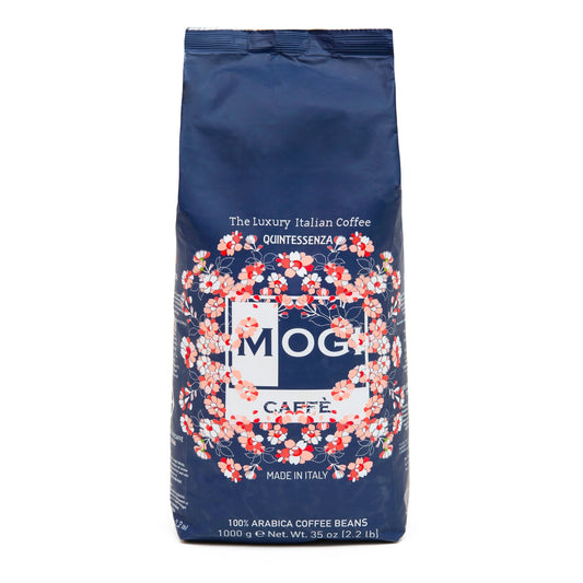 MOGI Quintessenza Beans 1kg 100% Arabica coffee beans pack – premium medium roast whole beans.