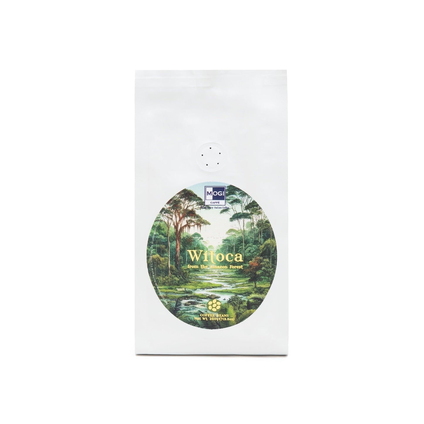 MOGI Witoca Beans Amazon Robusta coffee beans pack – limited edition single-origin from Ecuador rainforest.