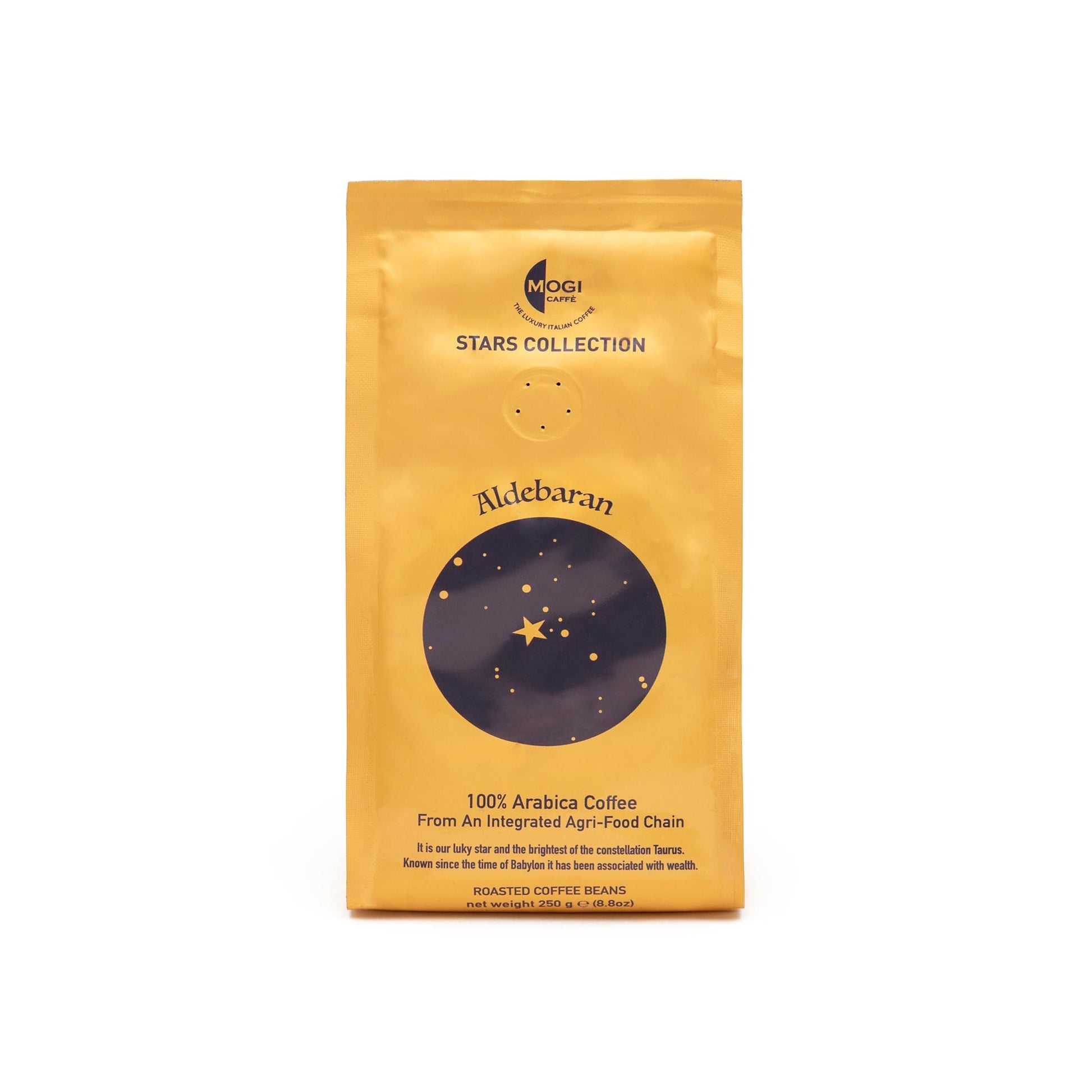 MOGI Aldebaran Beans 100% Arabica coffee beans pack – premium blend from Guatemala and Ethiopia.