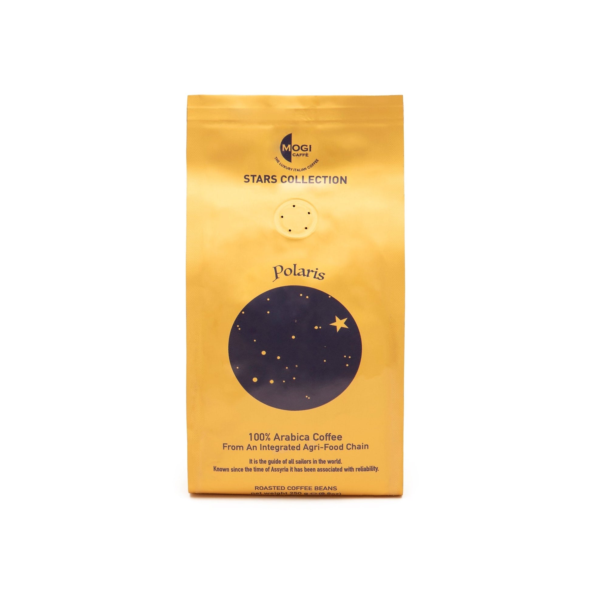 MOGI Polaris Beans 100% Arabica coffee beans pack – sustainable aromatic blend from India Mexico and Colombia.