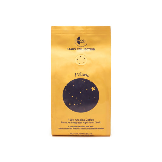 MOGI Polaris Beans 100% Arabica coffee beans pack – sustainable aromatic blend from India Mexico and Colombia.